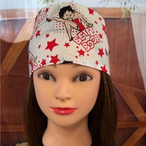 Betty Boop Red Star Printed Surgical Cap